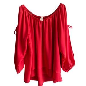 Women’s True Light Long Sleeve Cold Shoulder Blouse